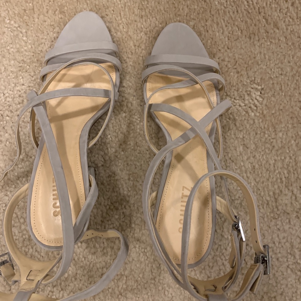 Schutz Sandal Heels Karls Size 9.5B gray - Picture 2 of 10